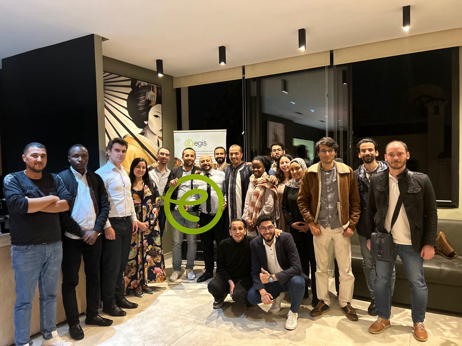 Bilal Aljouhari avec l’équipe Egis Afrique