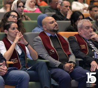Bilal Aljouhari en tenue academique lors d une ceremonie de l Universite Internationale de Rabat