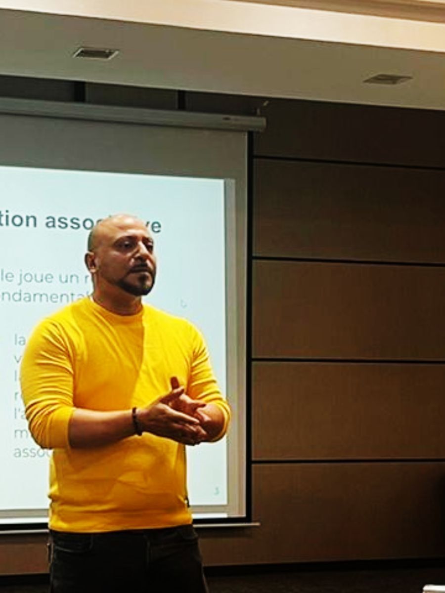 Bilal Aljouhari lors d’une séance de coaching